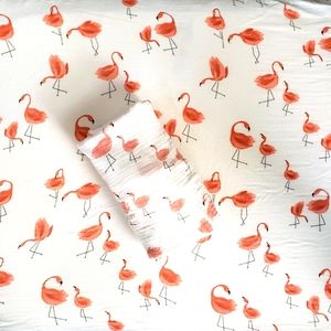 Flamingo Sheet and Matching Swaddle